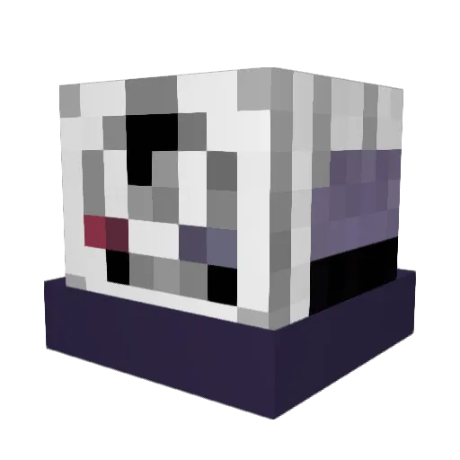 Kioskik Minecraft avatar head, 3D render