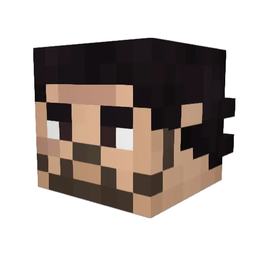 Kiosquito Minecraft avatar head, 3D render
