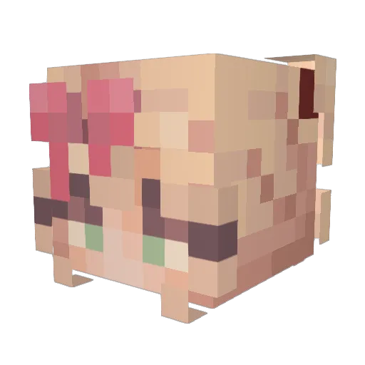 KipKatt Minecraft avatar head, 3D render