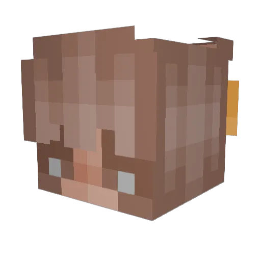 KipKipp Minecraft avatar head, 3D render