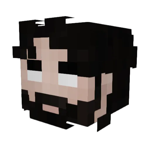 Kipes Minecraft avatar head, 3D render