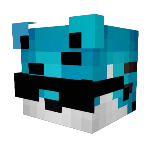 Kipez1 Minecraft avatar head, 3D render