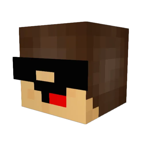 Kipgaming Minecraft avatar head, 3D render
