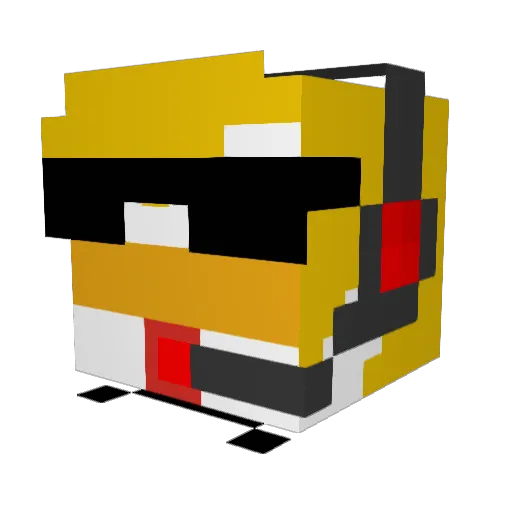 KipiGamer Minecraft avatar head, 3D render