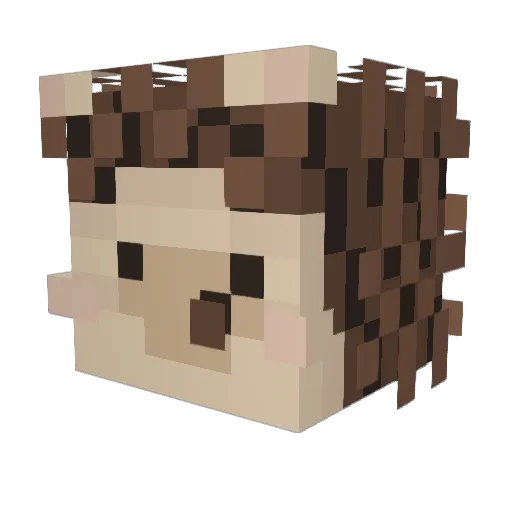 Kipodi Minecraft avatar head, 3D render