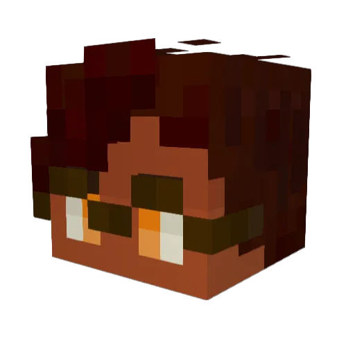 Kipology Minecraft avatar head, 3D render