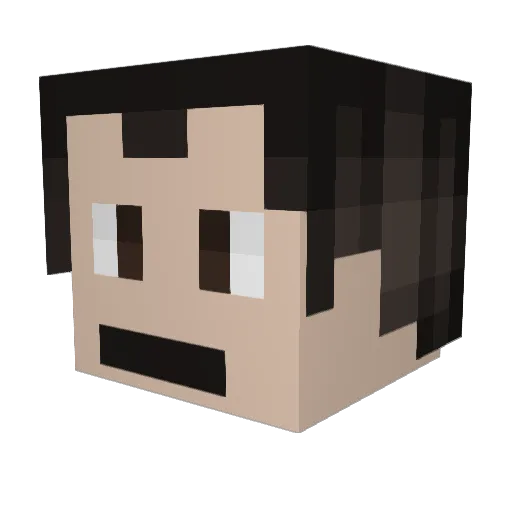 KippenOmi Minecraft avatar head, 3D render