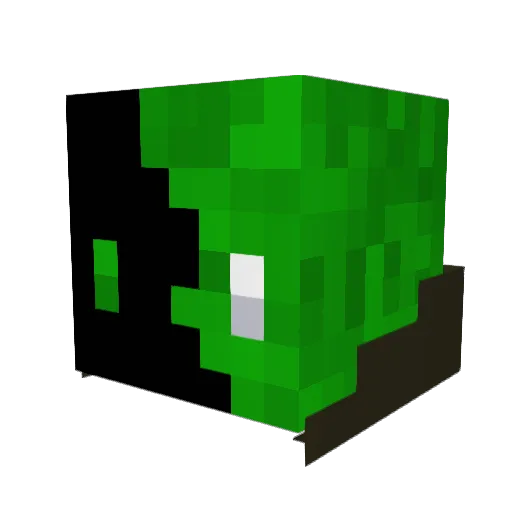Kipperstick123 Minecraft avatar head, 3D render
