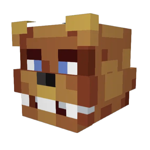 Kippottin Minecraft avatar head, 3D render