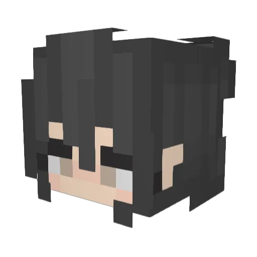 Kir1na Minecraft avatar head, 3D render