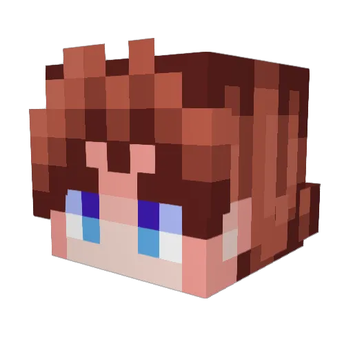 Kir4yk Minecraft avatar head, 3D render