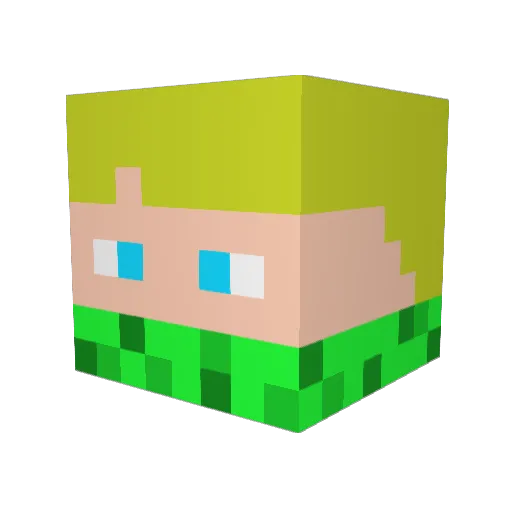 KirLevi11 Minecraft avatar head, 3D render