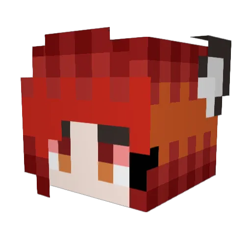 KirVVV Minecraft avatar head, 3D render