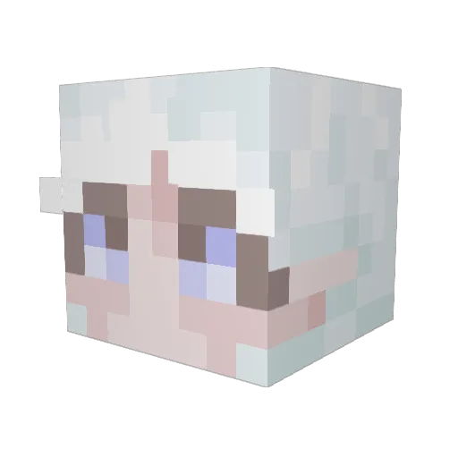 Kira06 Minecraft avatar head, 3D render