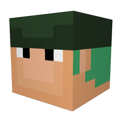 Kira1004Z Minecraft avatar head, 3D render