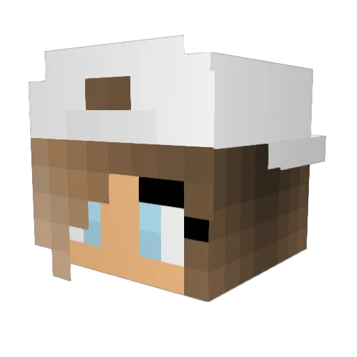 Kira1203 Minecraft avatar head, 3D render