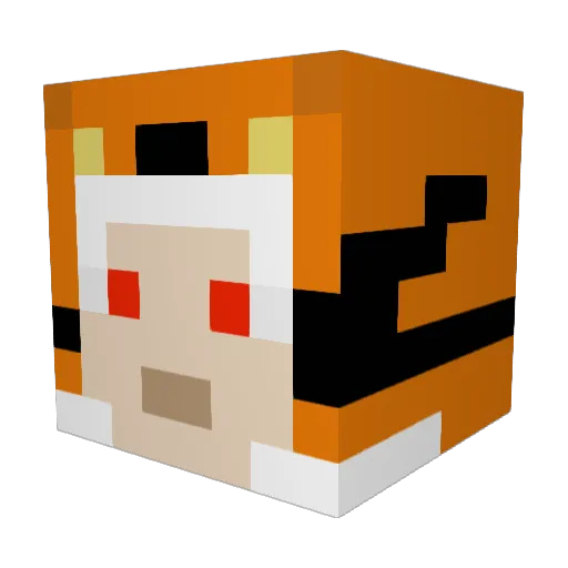 Kira27122 Minecraft avatar head, 3D render