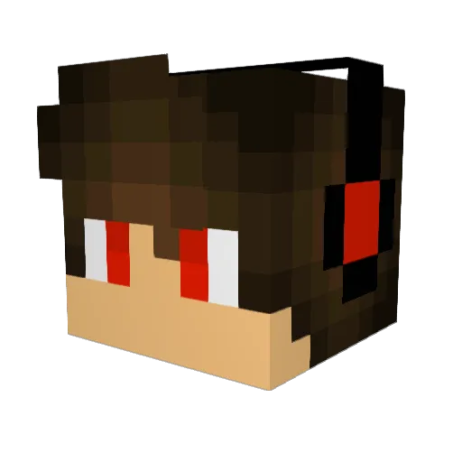 Kira4896 Minecraft avatar head, 3D render