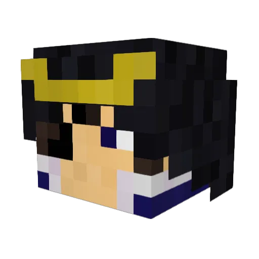 Kira8304 Minecraft avatar head, 3D render