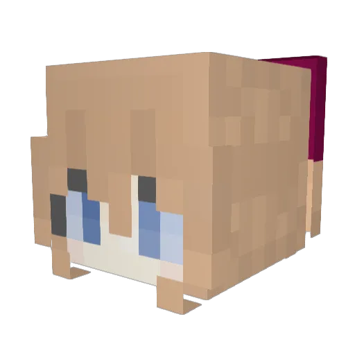 KiraHypixel Minecraft avatar head, 3D render