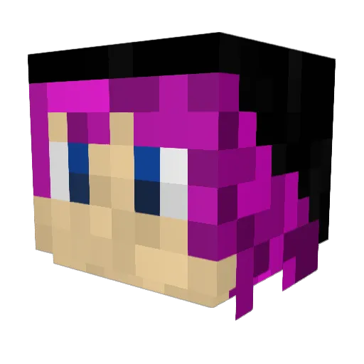 KiraKat18 Minecraft avatar head, 3D render