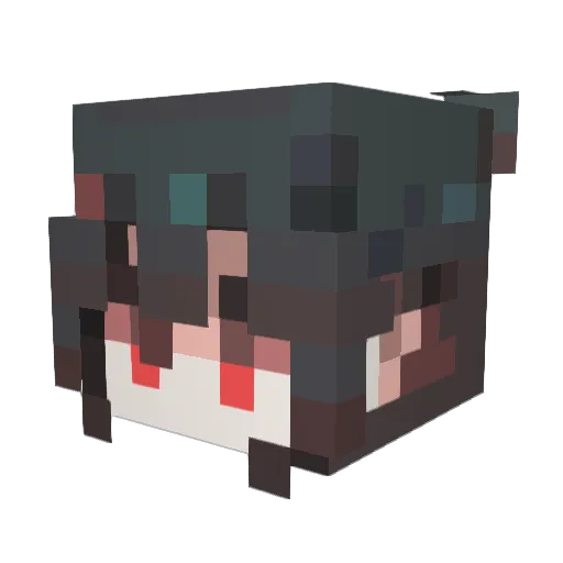 KiraKiraZH Minecraft avatar head, 3D render