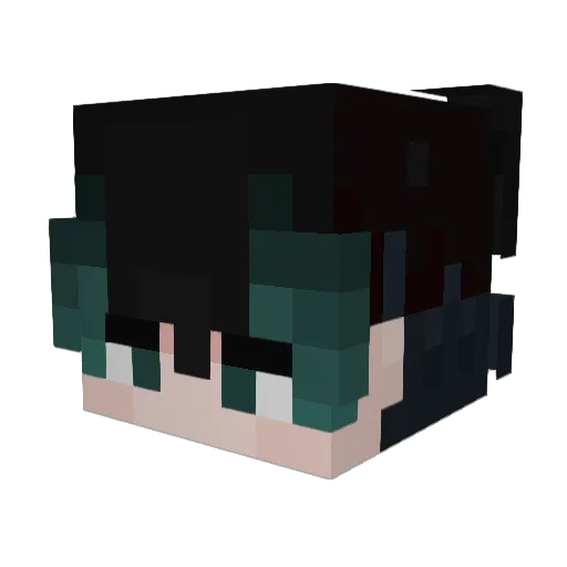 KiraSR Minecraft avatar head, 3D render