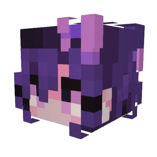 KiraTB Minecraft avatar head, 3D render