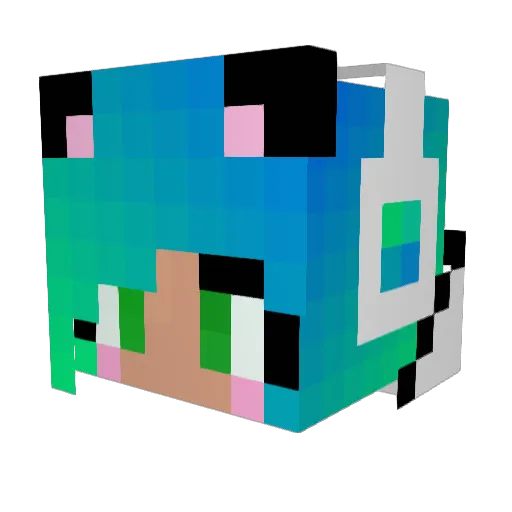 KiraTrain Minecraft avatar head, 3D render