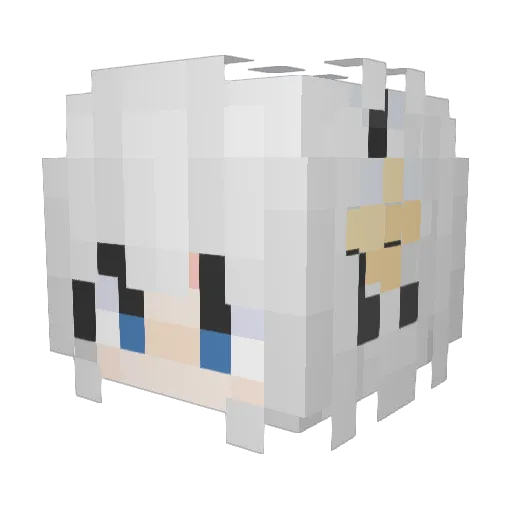 Kira_0v0 Minecraft avatar head, 3D render
