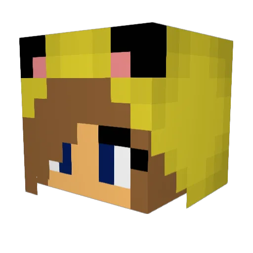Kira_3 Minecraft avatar head, 3D render