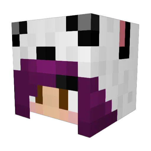 Kira_Le_Panda Minecraft avatar head, 3D render