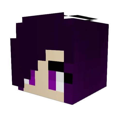 Kira_akane Minecraft avatar head, 3D render