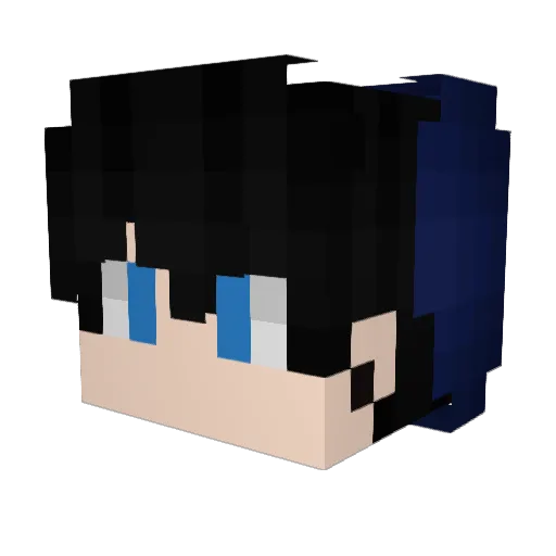 Kira_yamaton Minecraft avatar head, 3D render