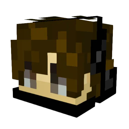 Kiraa69 Minecraft avatar head, 3D render