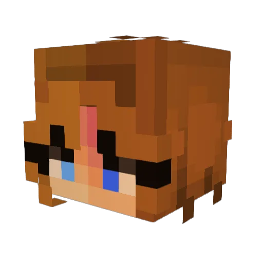 Kirabe_ Minecraft avatar head, 3D render