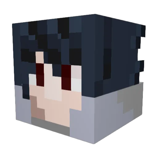 Kirademon Minecraft avatar head, 3D render