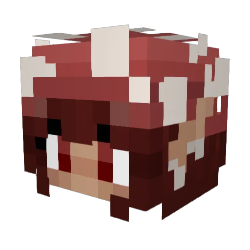 Kiraeschka Minecraft avatar head, 3D render