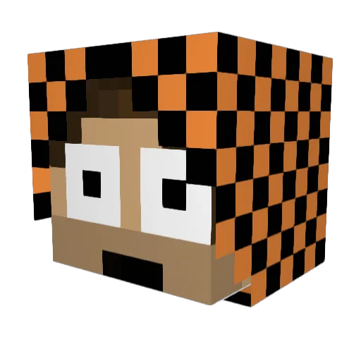 KiraiX Minecraft avatar head, 3D render