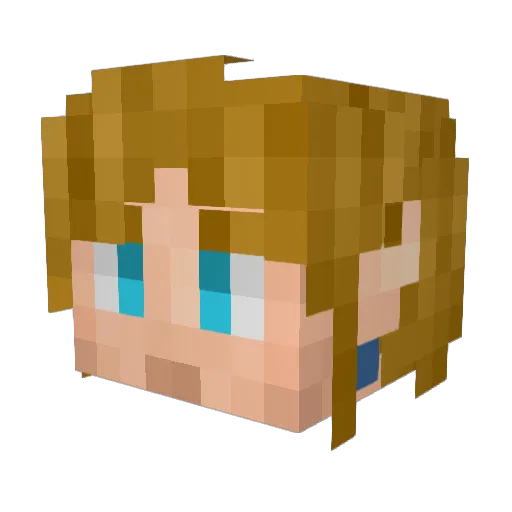 Kirajc Minecraft avatar head, 3D render