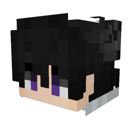 Kiraki_Shinigami Minecraft avatar head, 3D render