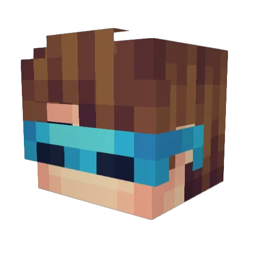 Kiralady Minecraft avatar head, 3D render