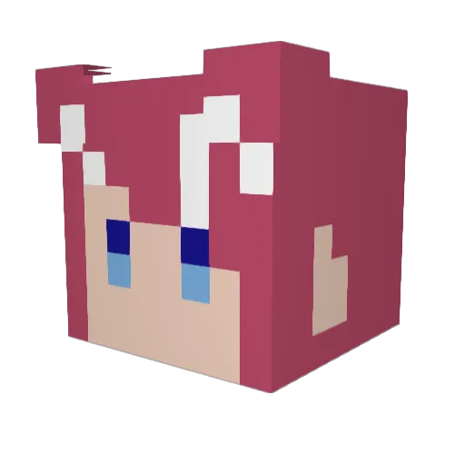 Kirali_uni1016 Minecraft avatar head, 3D render