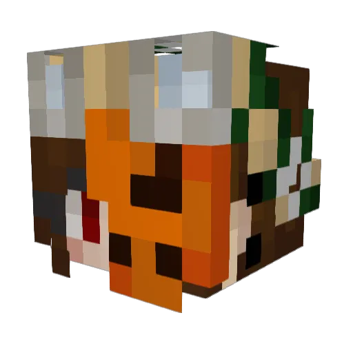 Kirara001 Minecraft avatar head, 3D render