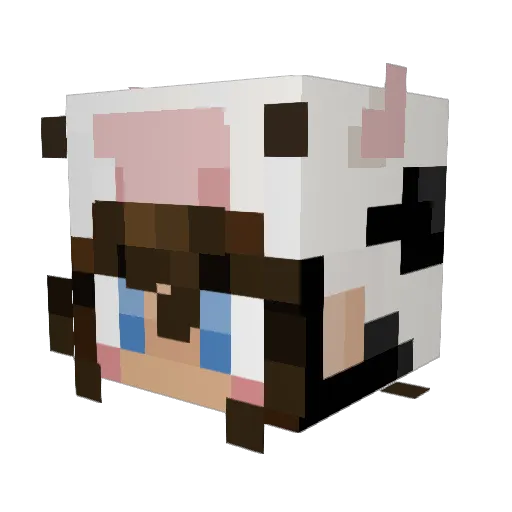 Kirara1412 Minecraft avatar head, 3D render