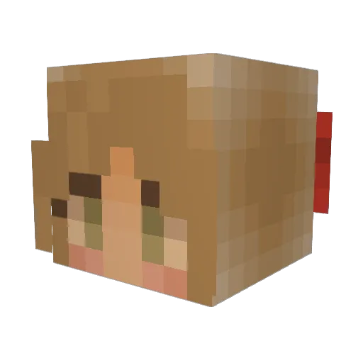 Kirarii_ Minecraft avatar head, 3D render