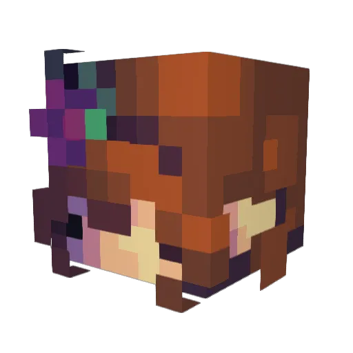 Kirawys Minecraft avatar head, 3D render