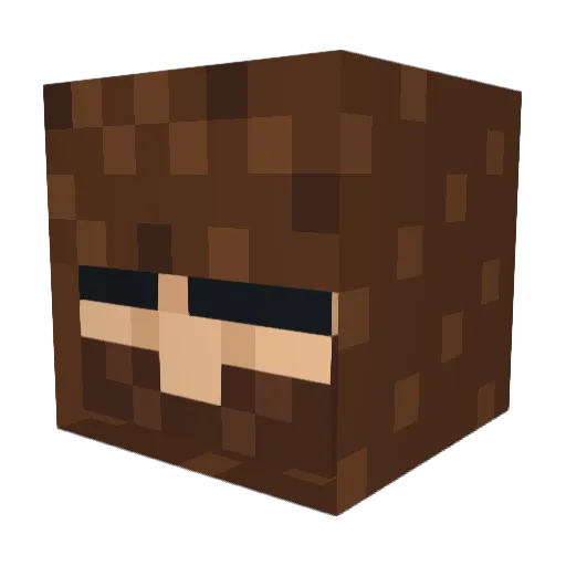 KirbG Minecraft avatar head, 3D render