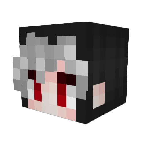 KirbZM Minecraft avatar head, 3D render