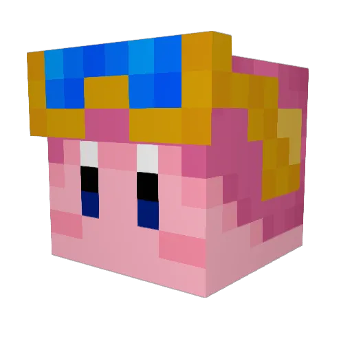 Kirbasher Minecraft avatar head, 3D render